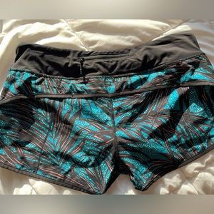 Lululemon speed shorts palm print